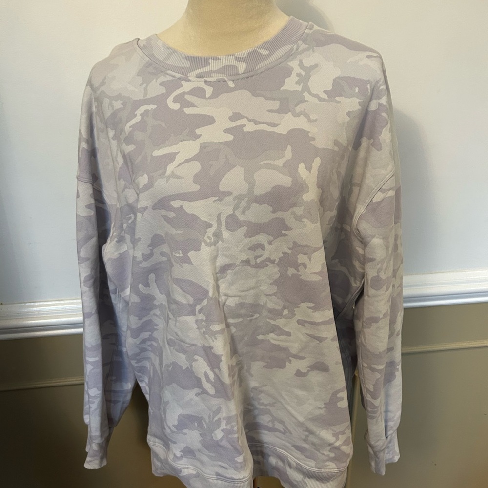 lululemon athletica Camouflage Sweatshirt - Gray and Cream